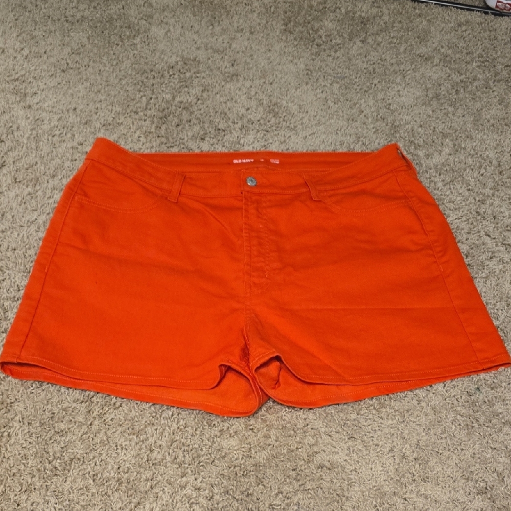 Old Navy Orange Jean Shorts Casual Summer Style